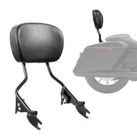 Motorcycle Backrest Sissy Bar for Harley-Davidson Touring Models 2009-2024 16 in