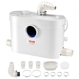 Macerator Pump 900W 48 GPM Flow 40 ft Head Lift Pump for Toilet Basement Sink