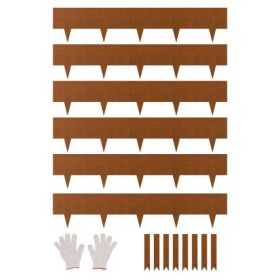 Weather-Resistant Steel Landscape Edging 6 Packs 40x8 in Yard Edging Border