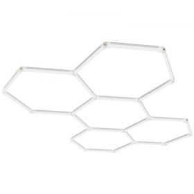 VEVOR Hexagon Garage Lights 26400LM 5 Grid Honeycomb LED Shop Ceiling Light