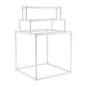 8 Bar Pyramid Towel Rack - Dry Wet Towels, Organize Fresh Towels, Poolside Towel Storage Organizer, (35.43" L x 35.43" W x 54.72" H), White