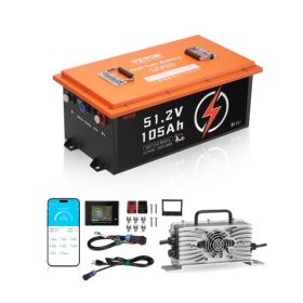 48V 105Ah Golf Cart Lithium Battery with 20A Charger and Touch Monitor