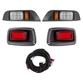 12 Volt Golf Cart LED Headlight Tail Light Kit For Club Car DS 1993-Up Models