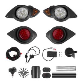 12V Golf Cart LED Headlight Tail Light Kit Legal Street For Yamaha G29 2007-Up