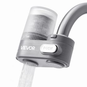 Faucet Mount Water Filter Sink Water Purifier for Kitchen Vertical Gray