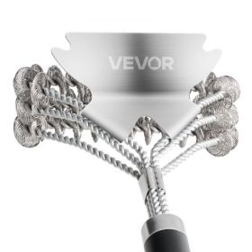 BBQ Grill Brush and Scraper Stainless Steel Bristle Free Grill Cleaner 17 in