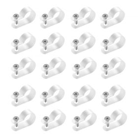 R-Type Cable Clip 0.51 in Wire Clamp 100 Pack Screws for Cable Management