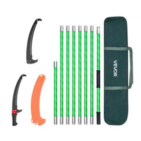 VEVOR Manual Pole Saw Extendable Pole Tree Pruner 3.87-27 ft 65Mn Steel Blade