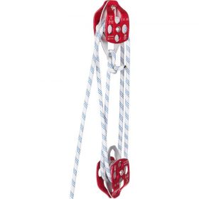 VEVOR Twin Sheave Block and Tackle 1/2" x 200Ft Twin Sheave Block with Braid Rope 30-35KN 6600-7705LBS Double Pulley Rigging