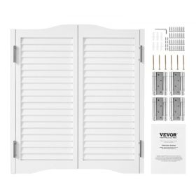 Saloon Swinging Doors 32" x 36" Pine Wood White with Hinges & Hardware