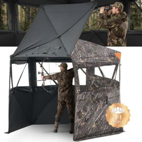 6-7 Person Portable Hunting Blind Ground Deer Duck Blind with Carrying Bag