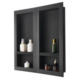 Shower Niche 16"x 32"+ 16"x 32"Recessed Wall Shelf for Bathroom
