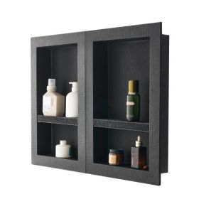 Shower Niche 16"x 24"+ 16"x 24"Recessed Wall Organizer for Bathroom