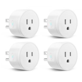 VEVOR Smart Plug Works WiFi Smart Outlet with Alexa and Google Home 4-Pack White