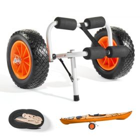 Kayak Cart 200 lbs Foldable Canoe Carrierwith 10-inch Solid Rubber Tires