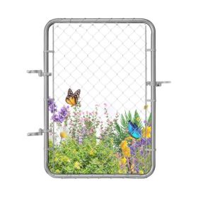 Chain Link Fence Gate Fit 2-6 ft x 4 ft Garden Fence Gate Posts Not Included