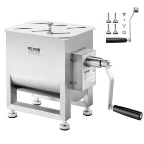 Manual Meat Mixer  Tank Mixing Max 15LB for Meat Sausage Mixer Machine Silver