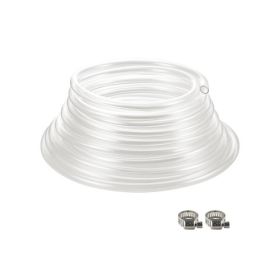 Clear Vinyl Tubing 3/8" ID x 1/2" OD 50FT Plastic PVC Tubing Flexible Hose