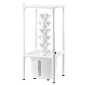 Hydroponic Growing System with Grow Light 30 Pods Indoor Hydroponic Tower Garden