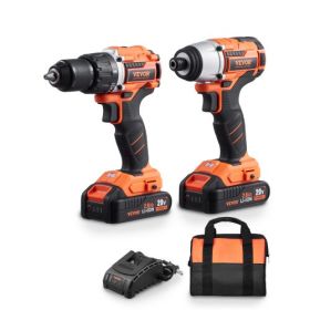 Tool Combo Kit Max 20V Cordless 2-Tool Power Combo Kit with 2.0 Ah Batteries