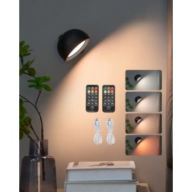 VEVOR 2PCS LED Wall Sconces Rechargeable Battery Operated Wall Lamps Remote Control, Under Cabinet Lights