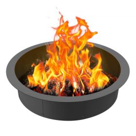 VEVOR Fire Pit Ring Round 44 Inch Outer Steel Liner DIY Campfire Ring Firepit