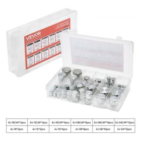 72 PCS Hydraulic Fittings 37° JIC Hydraulic Hose Cap and Plug Assortment Kit