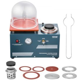 Vacuum Investing Casting Machine 290W Power 3 CFM Pump and Bell Jar for Jewelry