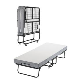 VEVOR 31 in x 75 in Folding Bed with 5 in Mattress, Twin Size, Grey, for Adults, Guest