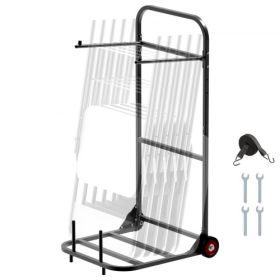 Folding Chair Rack Cart for 10 Chairs of 100 LBS Push-Style Chair Dolly