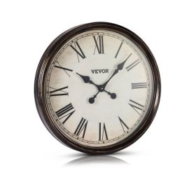 Wall Clock Alarm Clock 20 in Roman Numerals Battery Operated Silent Clocks for Living Room