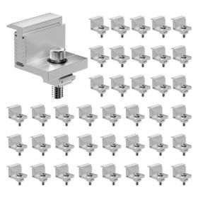 VEVOR Solar Panel Z Mounting Bracket 35-50mm Adjustable Bracket End Clamps 40PCS