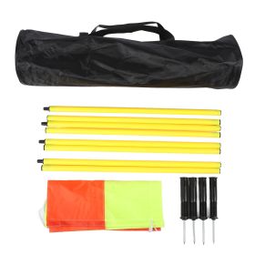 Corner Flags Set for Soccer Field with 4pcs Square Flags 4pcs 2 Section 1.5m Soccer Poles Soccer Equipment for Training Outdoor (Option: as picture)