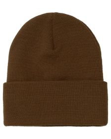 Yupoong 1501 Adult Cuffed Knit Beanie (Color: CARAMEL, size: OS)