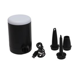 Portable Electric Air Pump Outdoor Inflator Pump with LED Light for Air Mattress Swim Ring Sofa (Option: as picture)